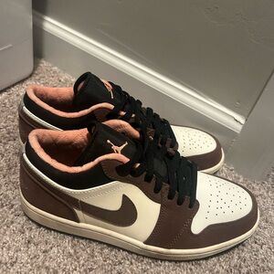 Jordan Sneakers with Black and Pink Highlights